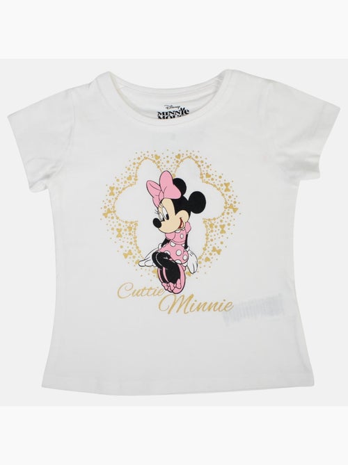 Disney - T-shirt enfant manches courtes blanc motif personnage - Kiabi