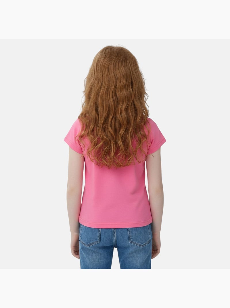 Disney - T-shirt fille imprimé Rose - Kiabi