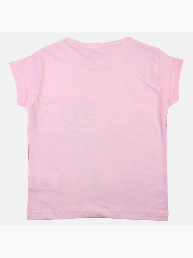 Disney - T-shirt korte mouwen kind bedrukt Lichtroze - Kiabi