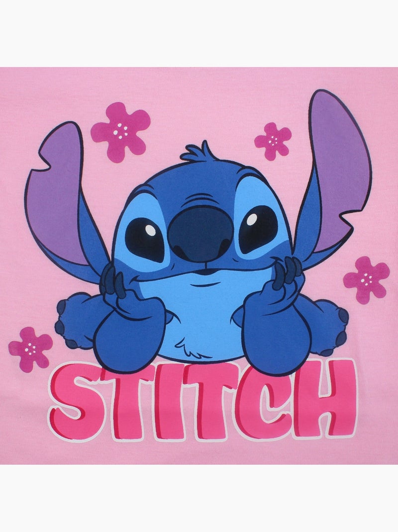 Disney - T shirt meisje Stitch Lichtroze - Kiabi