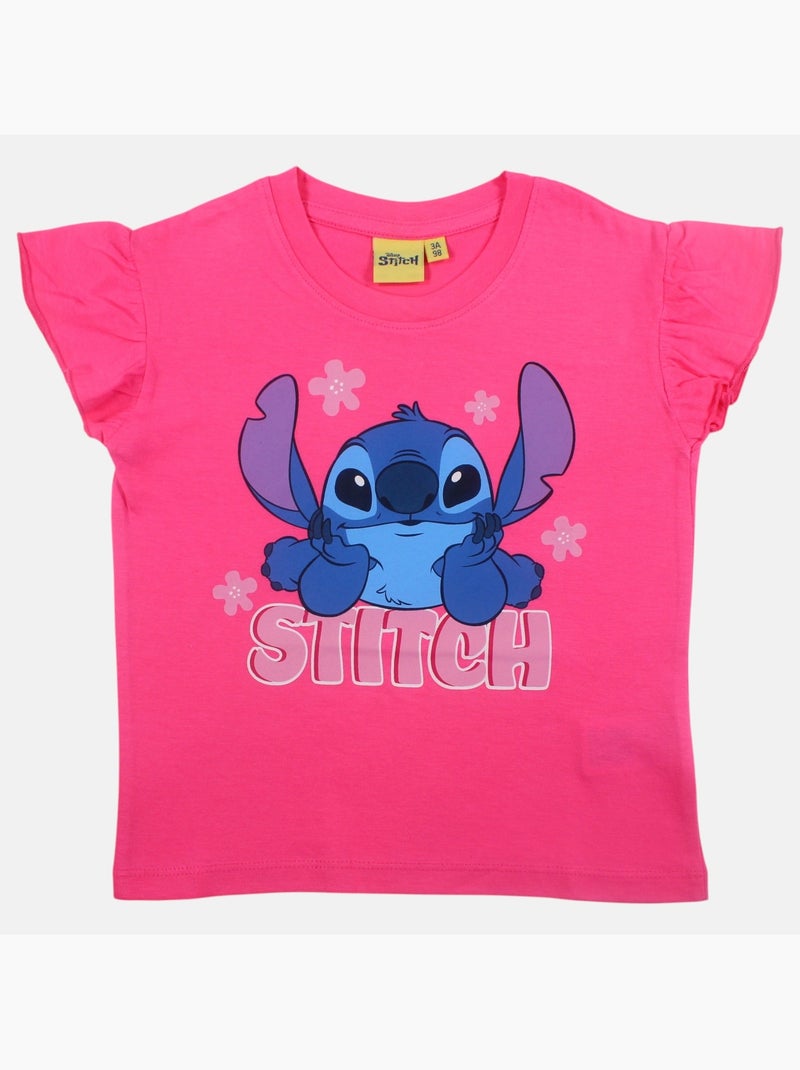Disney - T shirt meisje Stitch Roze - Kiabi