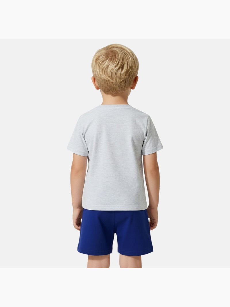 Disney - T-shirt personnage avec son short assorti Bleu marine - Kiabi