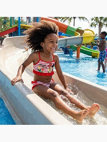 Disney - Tweedelige bikini meisje rood gestreept met ruches personage