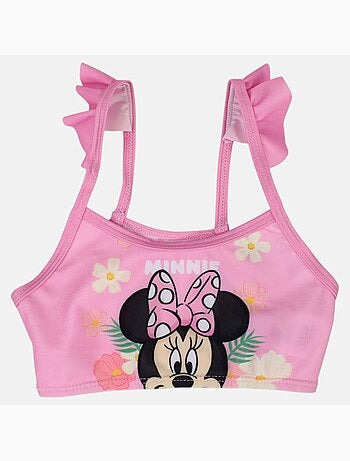 Disney - Tweedelige bikini meisje roze met bloemen personage