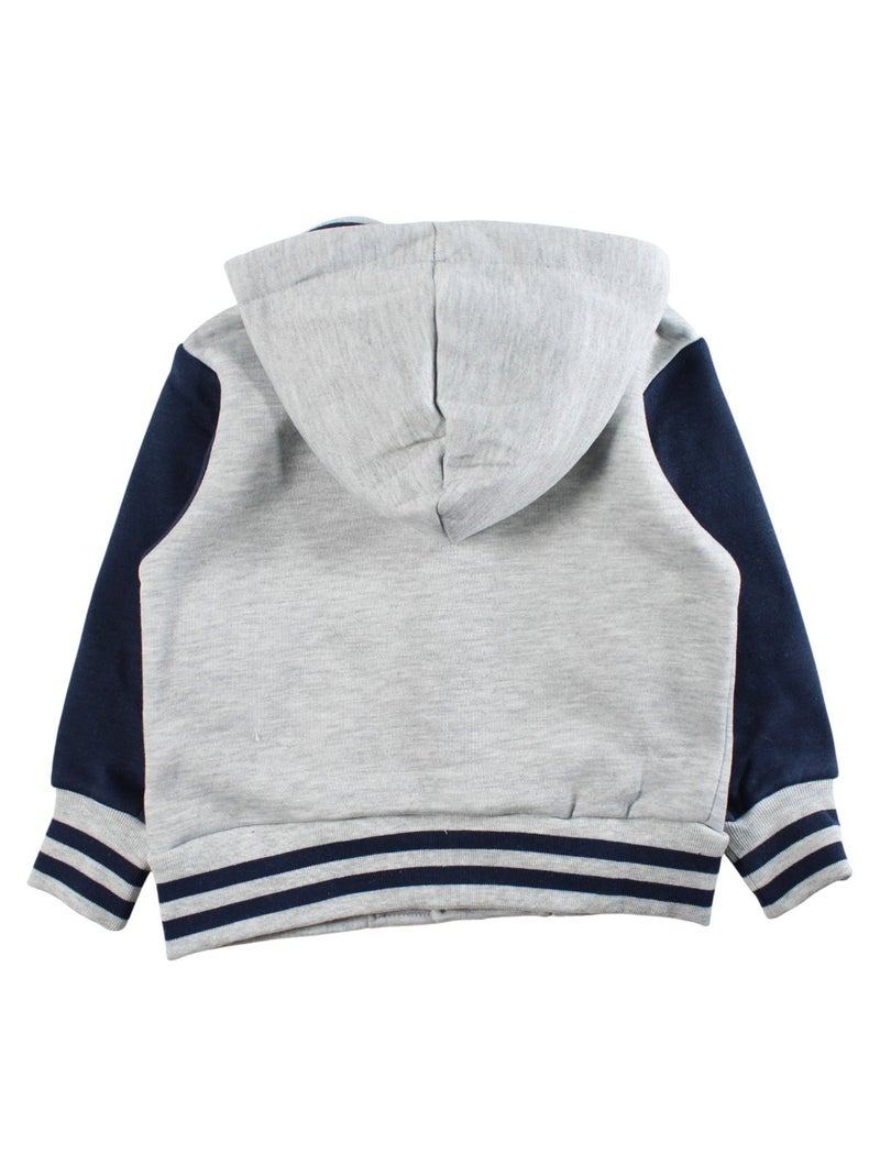 Disney - veste teddy à capuche boutonnée imprimée, manches longues Gris - Kiabi