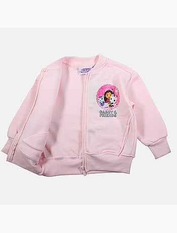 Disney - veste zippée imprimée, manches longues et finitions bord-côte