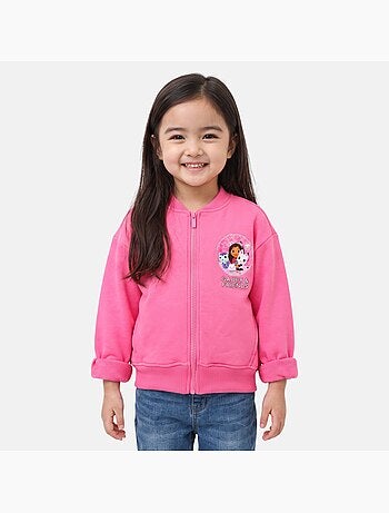 Disney - veste zippée imprimée, manches longues et finitions bord-côte