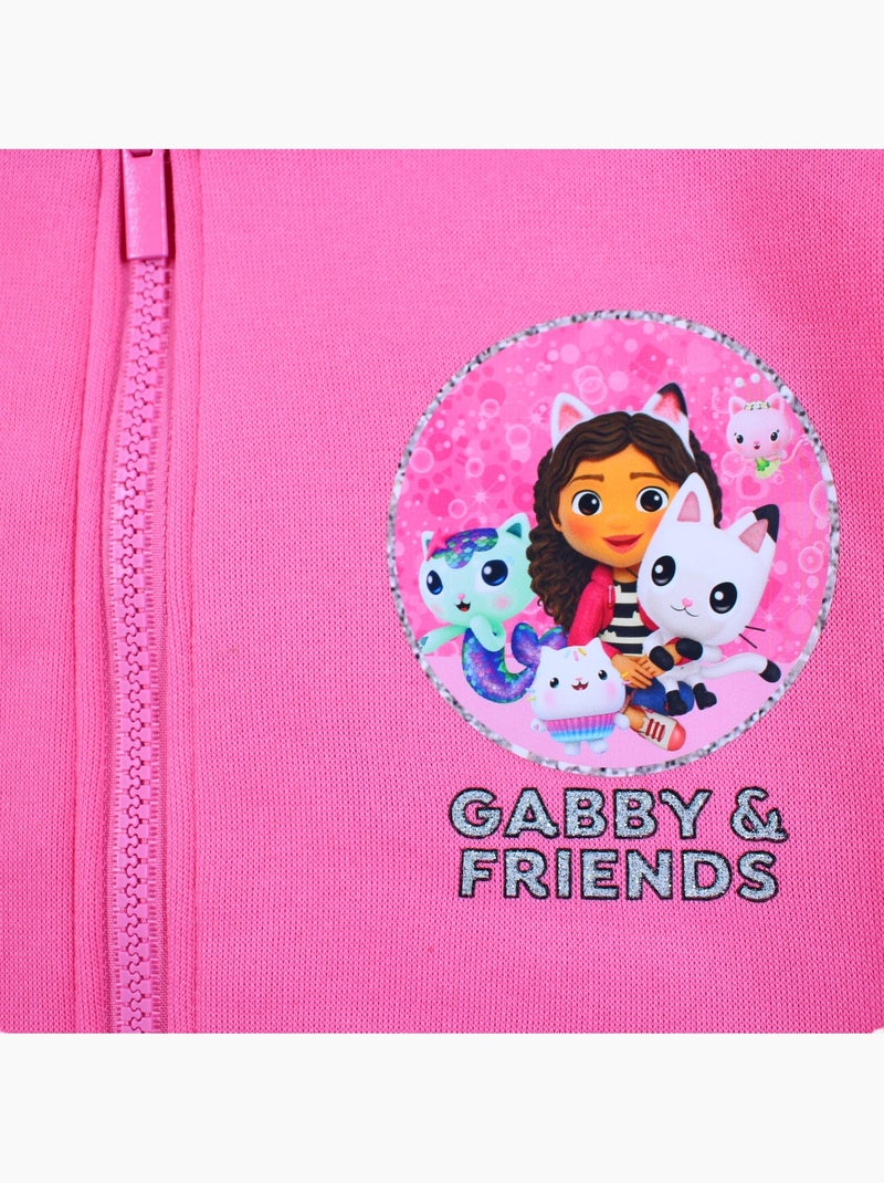 Disney - veste zippée imprimée, manches longues et finitions bord-côte Rose - Kiabi