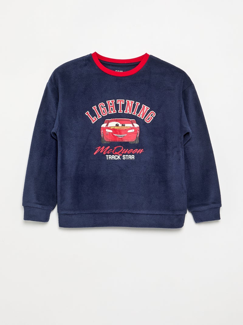 Disney Cars 2-delige pyjama - Sweater + broek Blauw - Kiabi