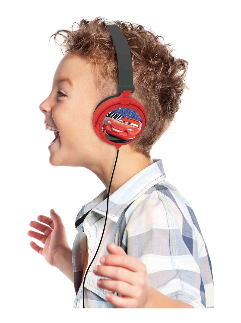 Disney cars stereo bedrade opvouwbare koptelefoon met veilige volumebeperking Rood - Kiabi