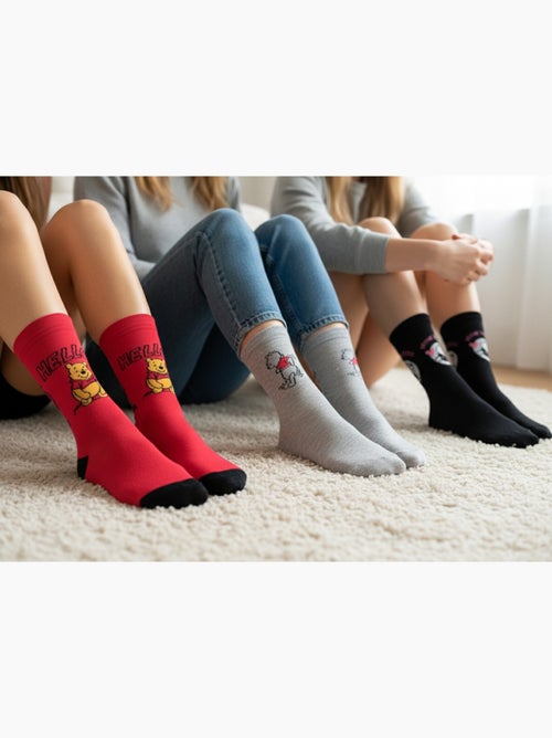 Disney – chaussettes femme licence winnie l’ourson pack de 3 paires - Kiabi Disney – chaussettes femme licence winnie l’ourson pack de 3 paires - Kiabi