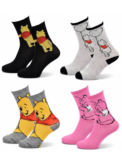 Disney – chaussettes femme licence winnie l’ourson pack de 4 paires - Kiabi Disney – chaussettes femme licence winnie l’ourson pack de 4 paires - Kiabi