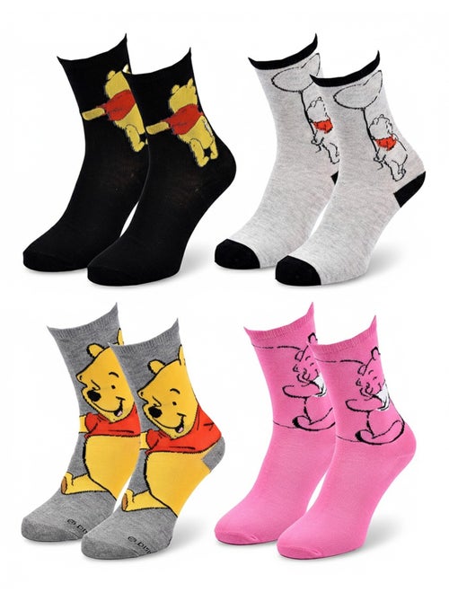 Disney – chaussettes femme licence winnie l’ourson pack de 4 paires - Kiabi Disney – chaussettes femme licence winnie l’ourson pack de 4 paires - Kiabi