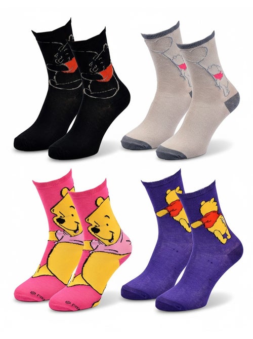 Disney – chaussettes femme licence winnie l’ourson pack de 4 paires - Kiabi Disney – chaussettes femme licence winnie l’ourson pack de 4 paires - Kiabi