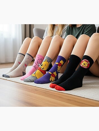 Disney – dames sokken winnie de poeh set van 5 paar