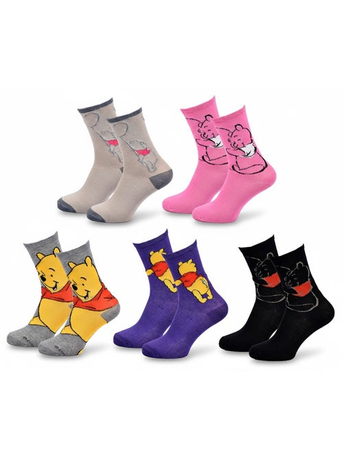 Disney – Dames sokken Winnie de Poeh Set van 5 paar - Kiabi Disney – Dames sokken Winnie de Poeh Set van 5 paar - Kiabi