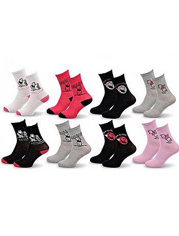 Disney – dames sokken winnie de poeh set van 8 paar