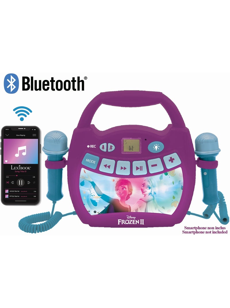 Disney frozen licht bluetooth luidspreker met microfoons en oplaadbare batterij Paars - Kiabi