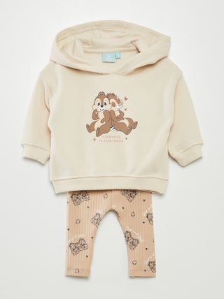 'Disney'-hoodie met 'Knabbel & Babbel'-print