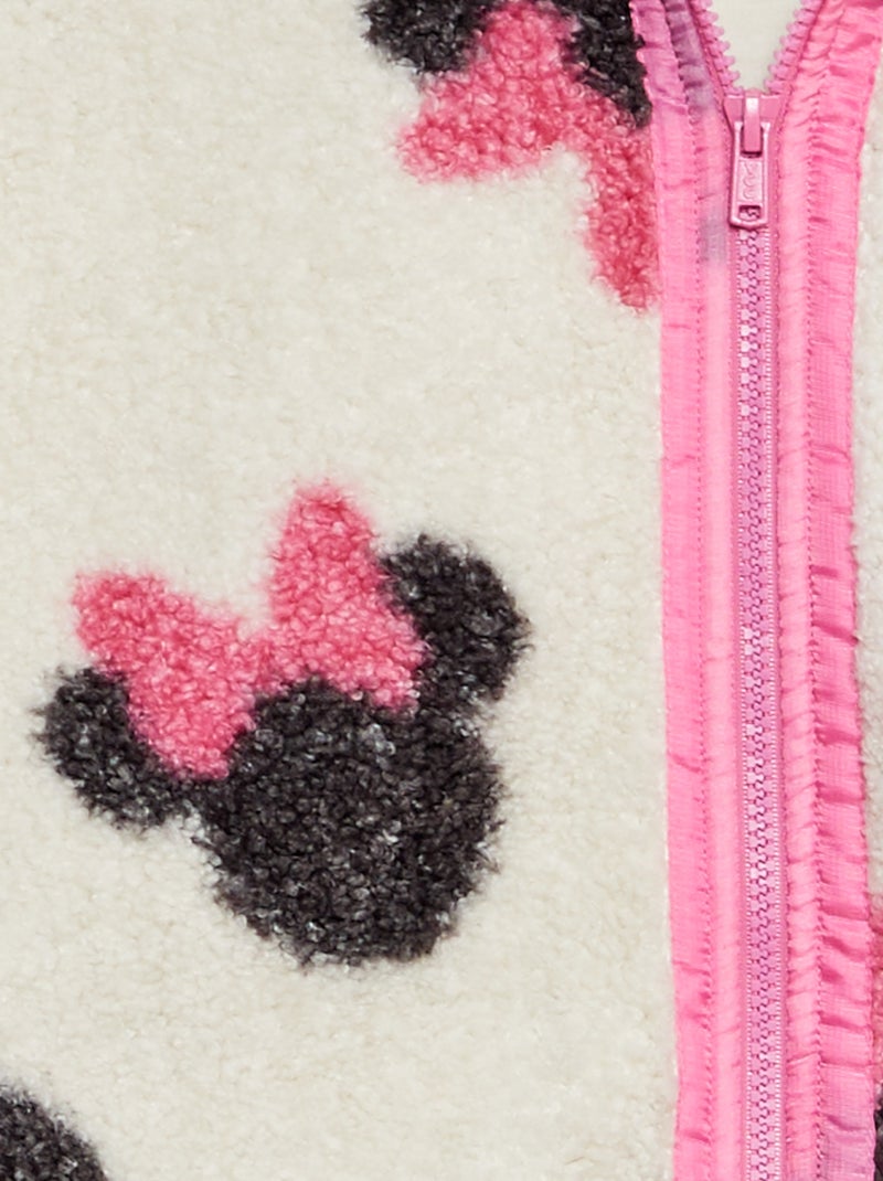 Disney-jasje met imitatieschapenvacht en Minnie-print BIEGE - Kiabi