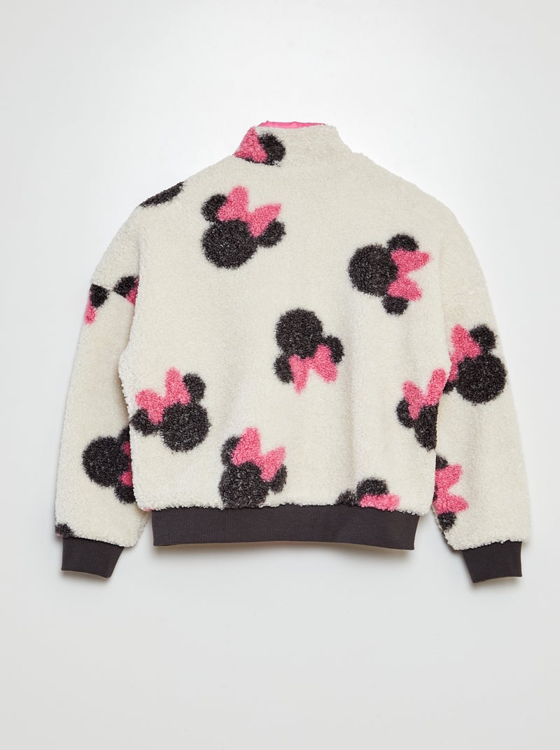 Disney-jasje met imitatieschapenvacht en Minnie-print BIEGE - Kiabi