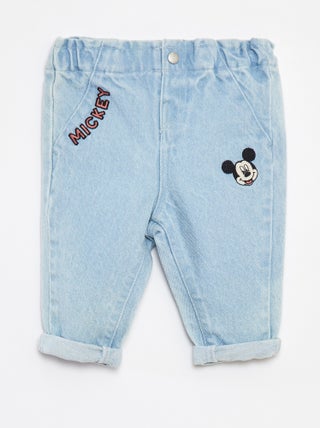 Disney-jeans met paperbag-taille en omgeslagen pijpen