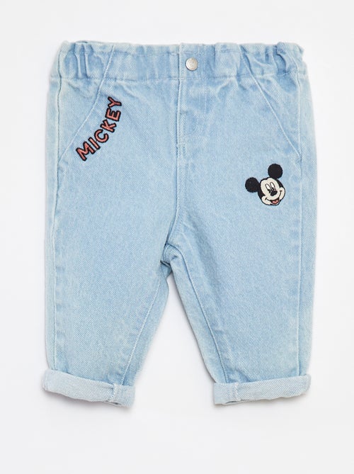 Disney-jeans met paperbag-taille en omgeslagen pijpen - Kiabi