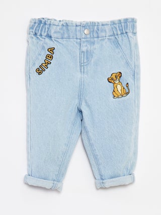Disney-jeans met paperbag-taille en omgeslagen pijpen