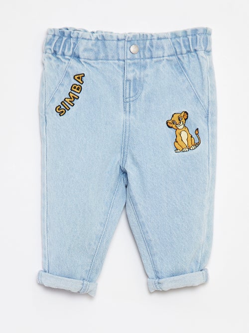 Disney-jeans met paperbag-taille en omgeslagen pijpen - Kiabi