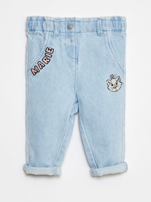 Disney-jeans met paperbag-taille en omgeslagen pijpen - Kiabi