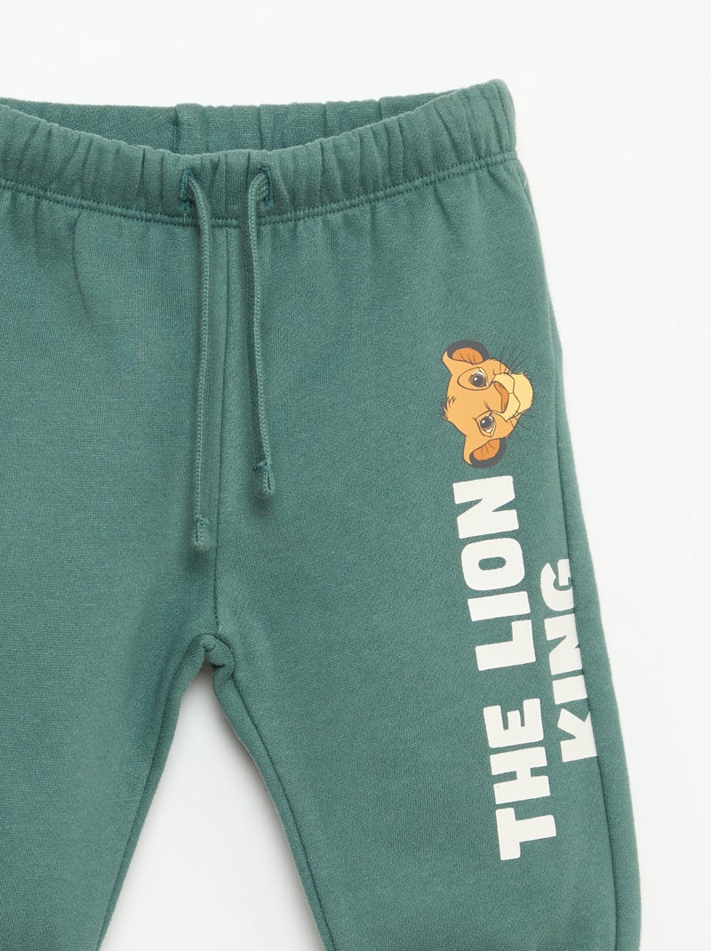 'Disney'-joggingbroek met 'Simba'-print Groen - Kiabi