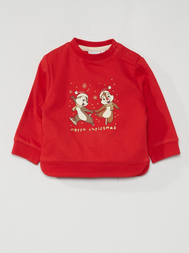 Disney-kerstsweater ROOD - Kiabi
