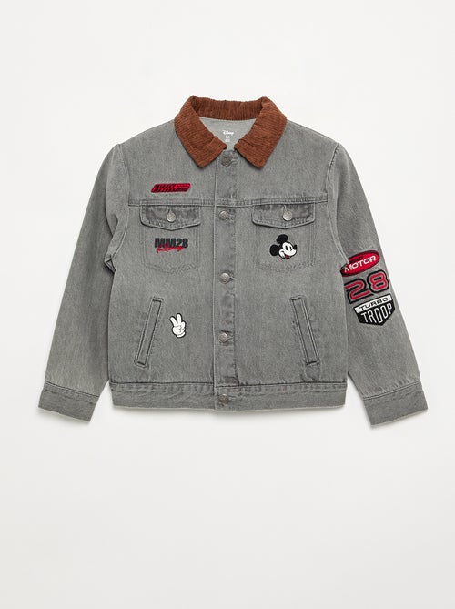 Disney Mickey denim jas met lange mouwen - Kiabi Disney Mickey denim jas met lange mouwen - Kiabi