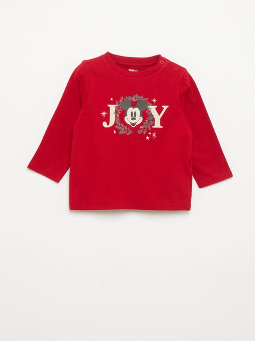 'Disney' 'Mickey' kerst-T-shirt met lange mouwen - Kiabi