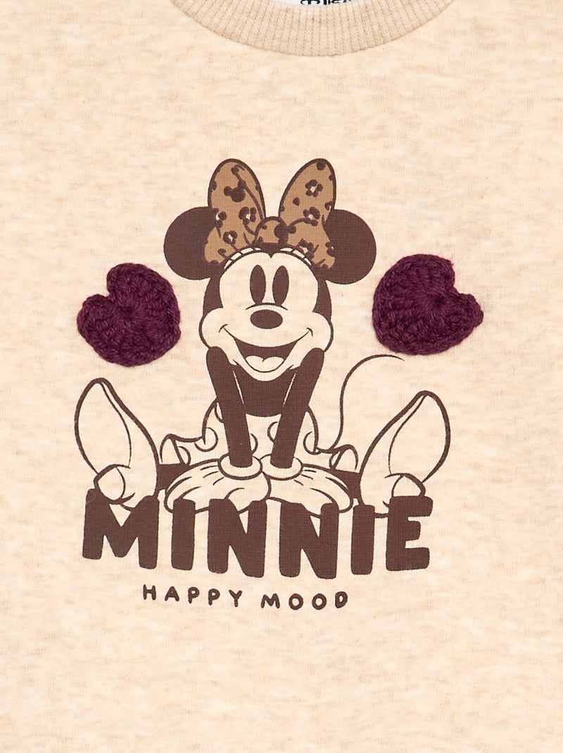Disney 'Minnie' sweater met ruches op de schouders Biege - Kiabi