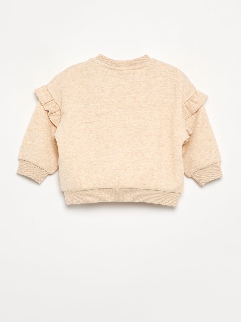 Disney 'Minnie' sweater met ruches op de schouders Biege - Kiabi