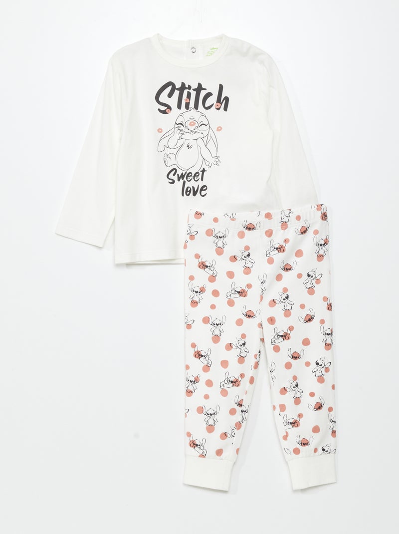 'Disney'-pyjama met broekje + T-shirt - 2-delig Wit - Kiabi