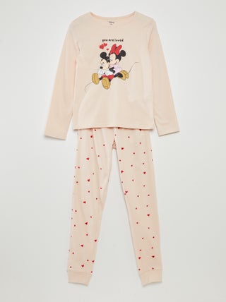 'Disney'-pyjama met 'Minnie & Mickey'-print - 2-delig