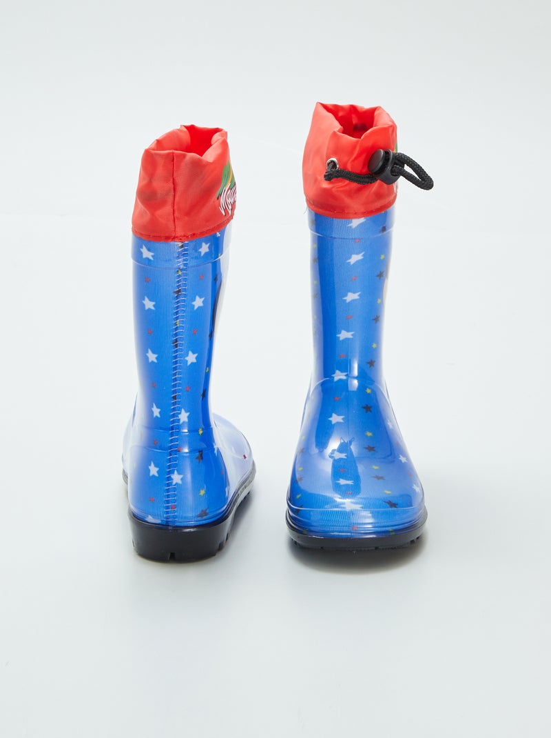 Disney-regenlaarzen met Mickey-print BLAUW - Kiabi