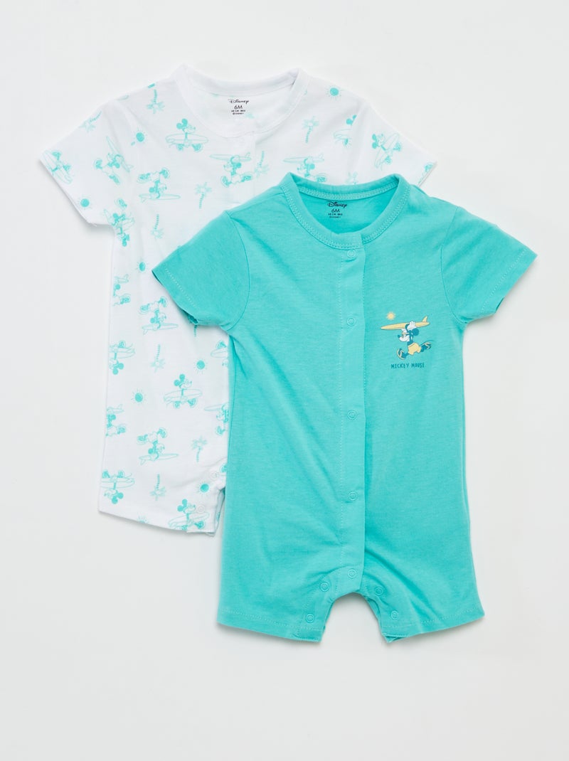 'Disney'-setje met 2 speelpakjes met korte mouw BLAUW - Kiabi