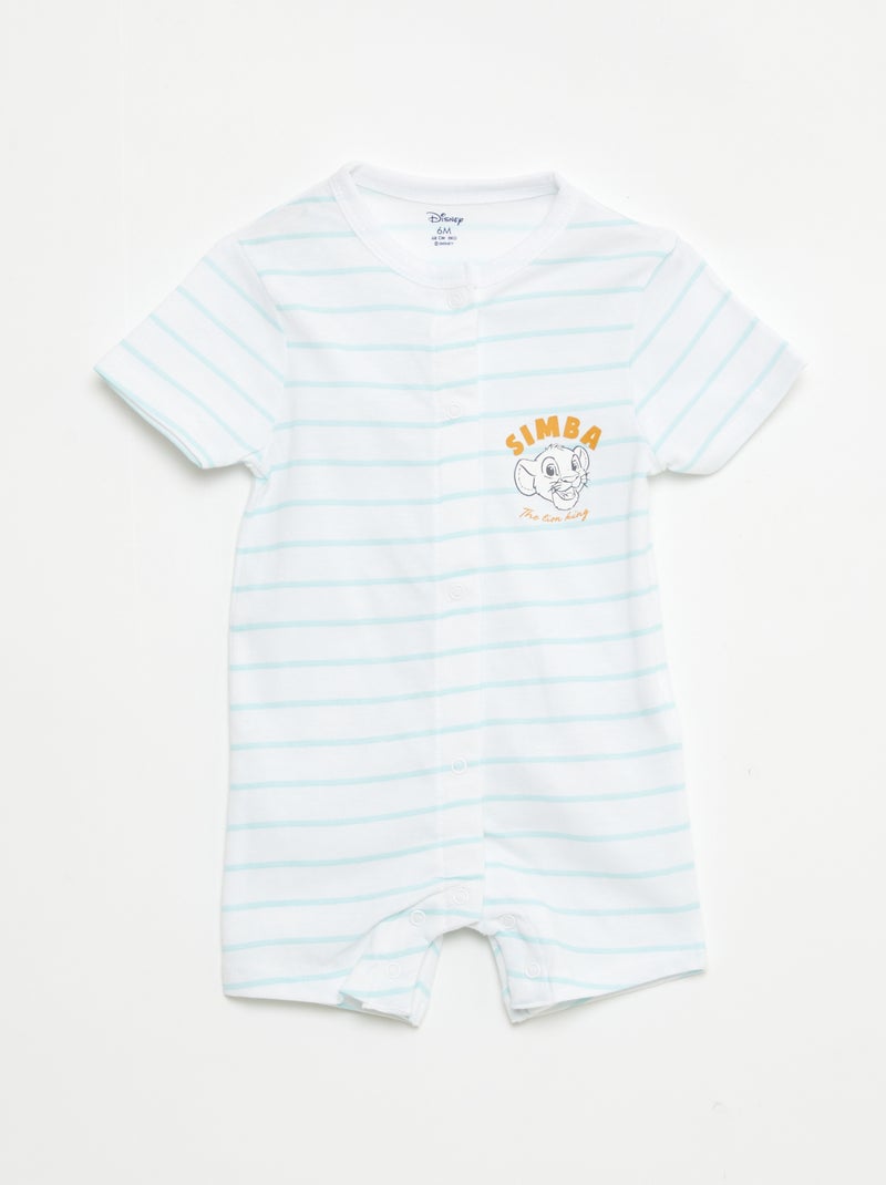 'Disney'-setje met 2 speelpakjes met korte mouw WIT - Kiabi