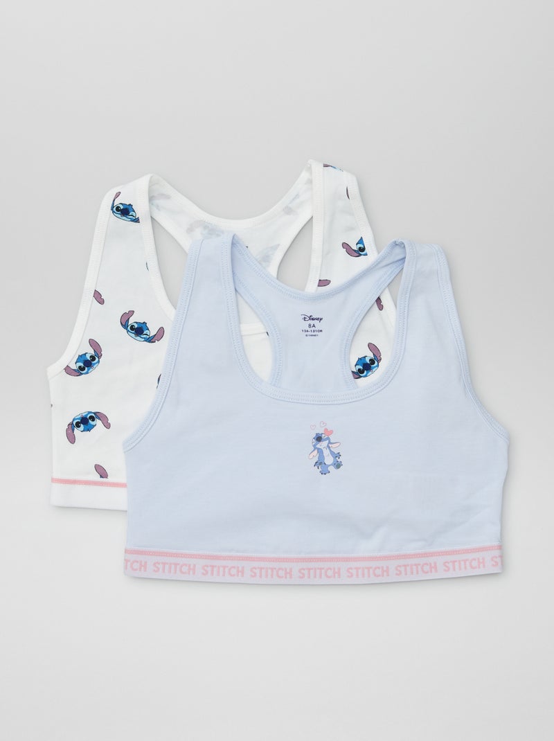 'Disney'-setje met 2 tops met 'Stitch'-print BLAUW - Kiabi