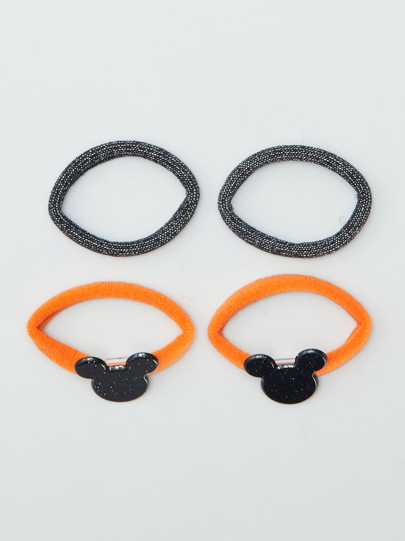 Disney-setje met 4 scrunchies met Mickey-print - Halloween ZWART - Kiabi
