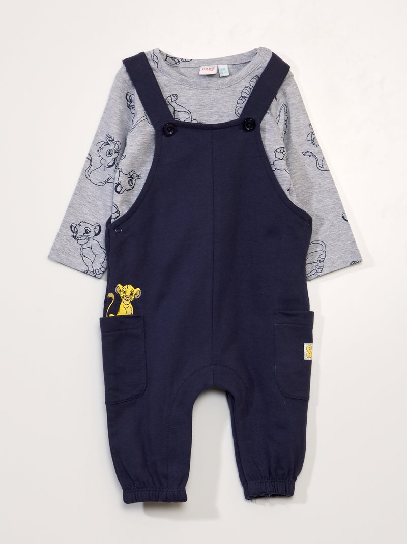 Disney-setje met tuinbroekje + T-shirt - 2-delig BLAUW - Kiabi