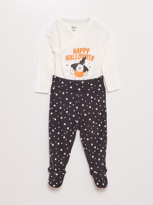 Disney-setje met Winnie de Poeh-print: rompertje + legging met voetjes - Kiabi