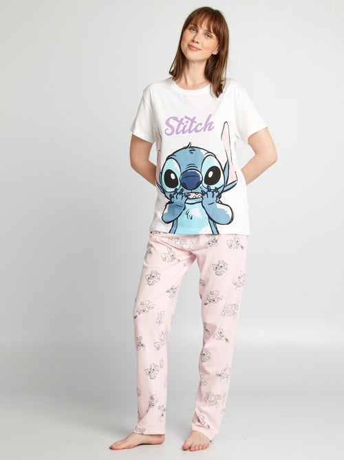 'Disney'-setje: pyjamashirt + -broek 'Stitch' - 2-delig - Kiabi