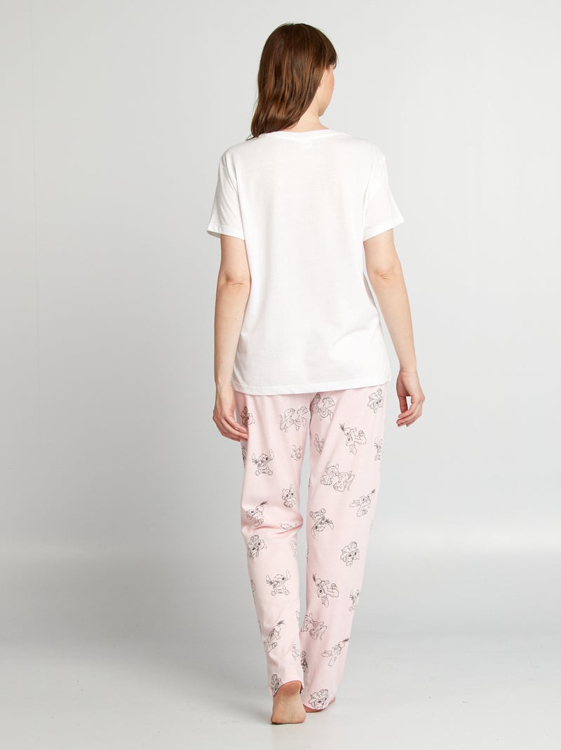 'Disney'-setje: pyjamashirt + -broek 'Stitch' - 2-delig ROSE - Kiabi
