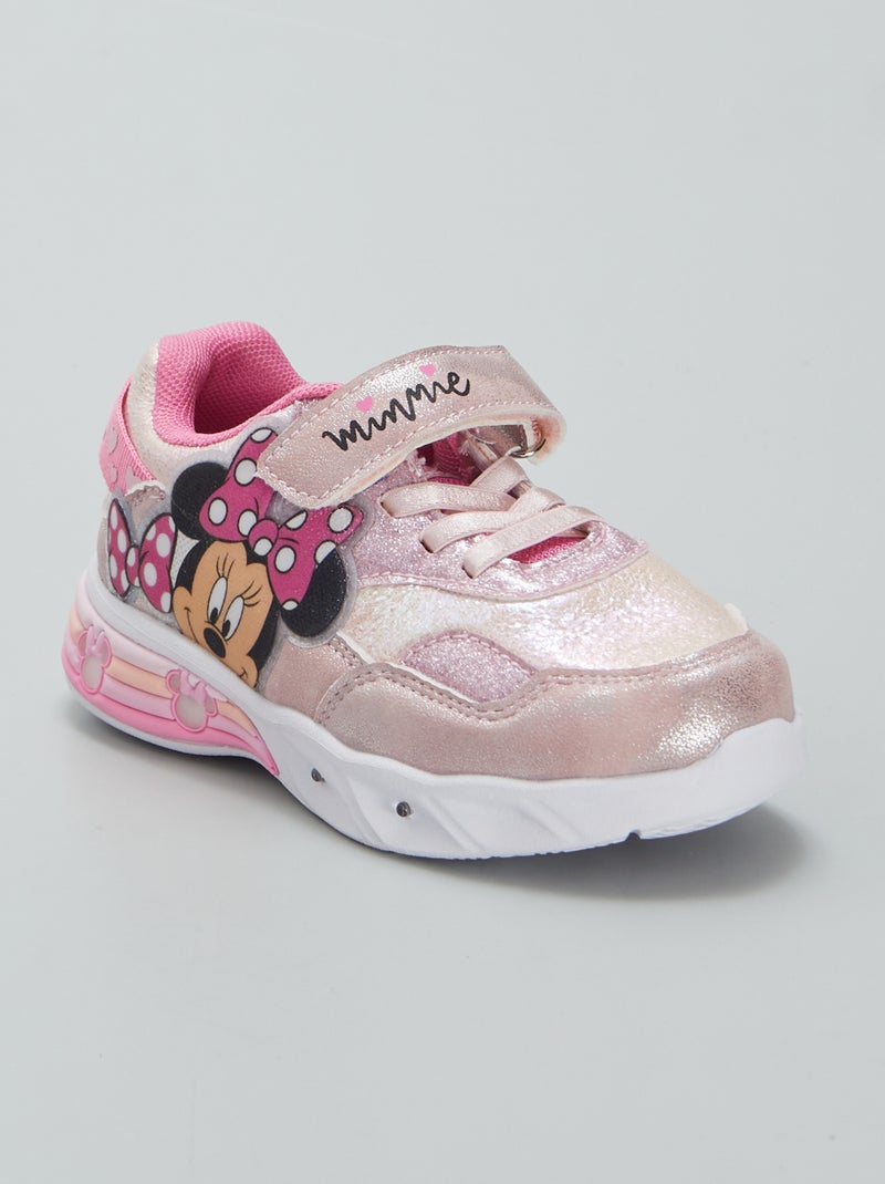 'Disney'-sneakers met 'Minnie'-print en ledlampjes ROSE - Kiabi