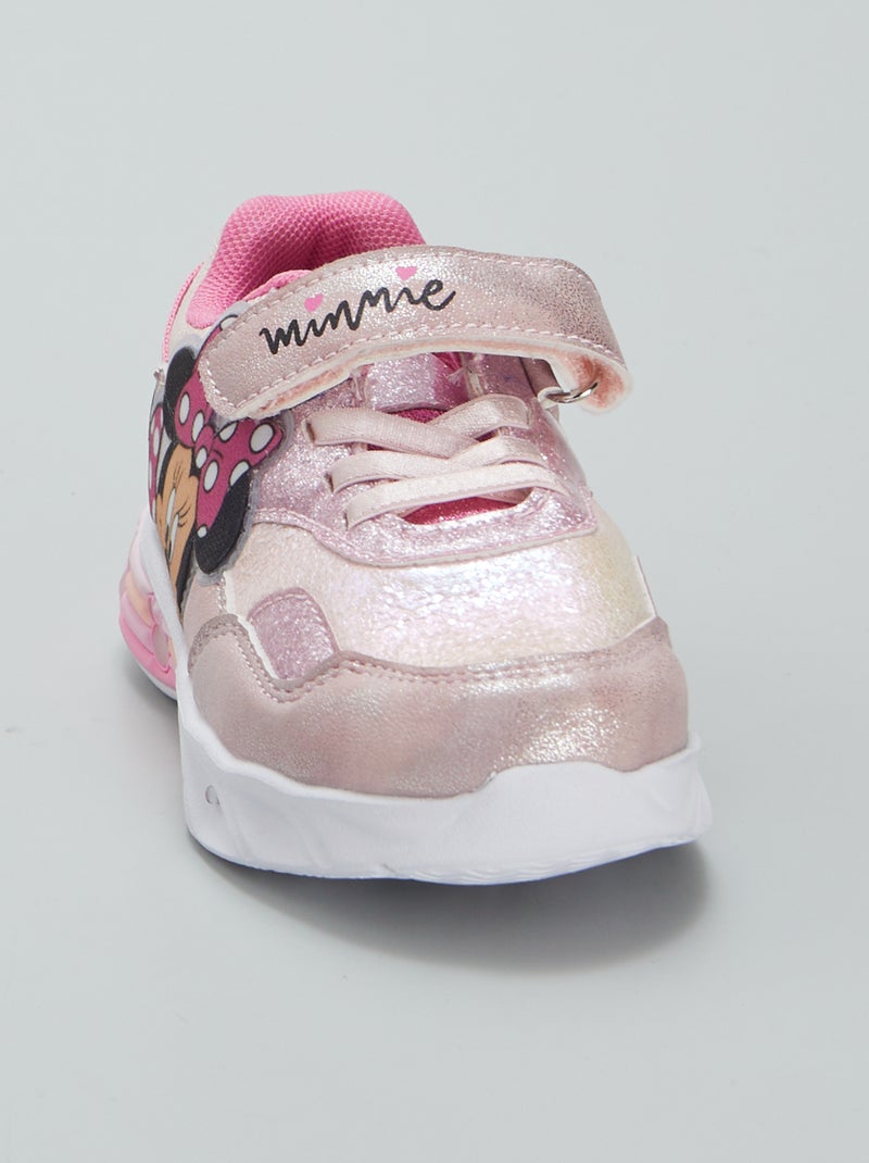 'Disney'-sneakers met 'Minnie'-print en ledlampjes ROSE - Kiabi