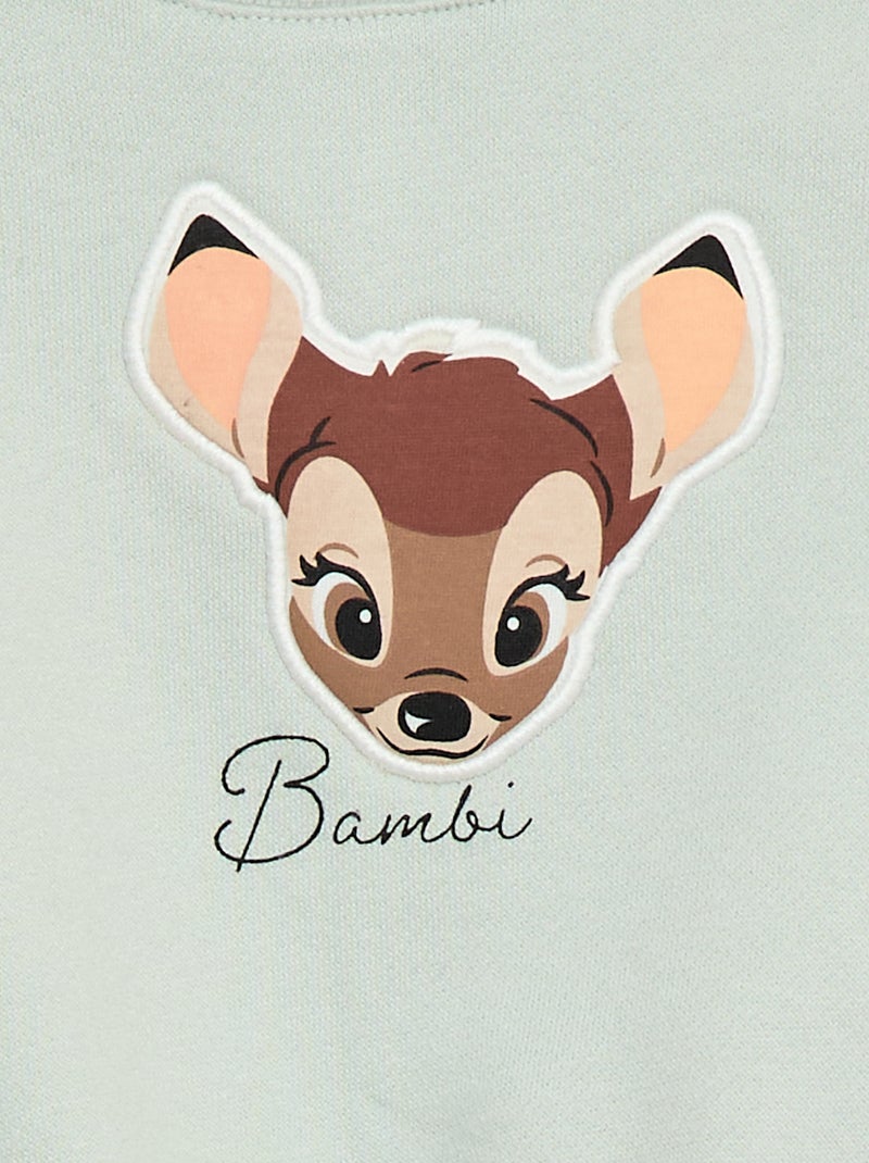 Disney-sweater met Bambi-print Groen - Kiabi